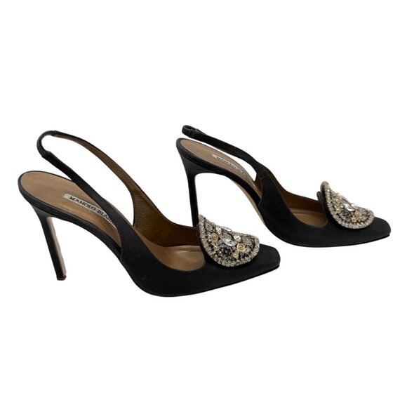 Manolo Blahnik Slingback heels with Embellishments - Size 9 - Picture 7 of 9